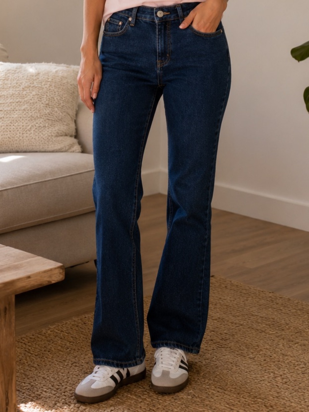 Levi’s Classic Relaxed 550 Bootcut Dark Wash Cotton Denim Jeans Size 14
